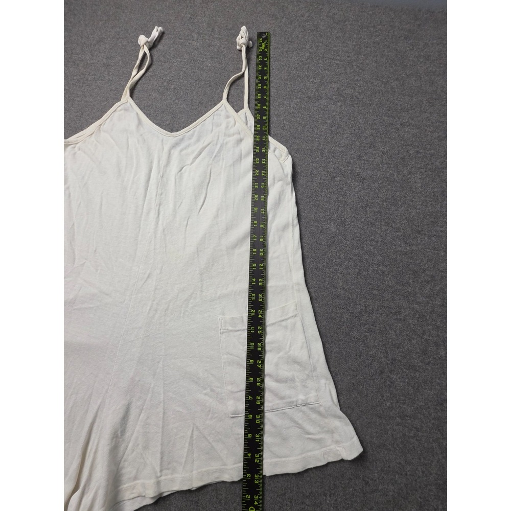 Jungmaven Romper Womens Medium Off White Hemp Cotton Tie Strap Patch Pockets - Picture 7 of 9